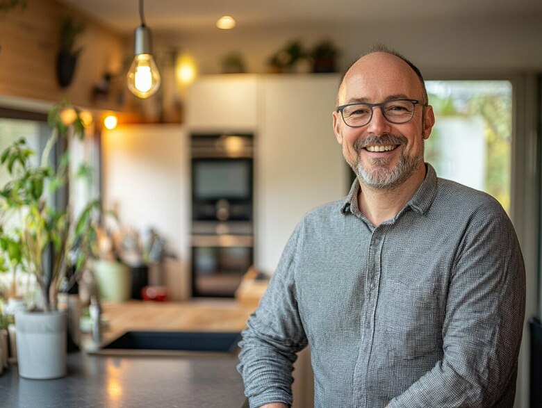 man met lichtelijk overgewicht gelukkig afgevallen met saxenda.